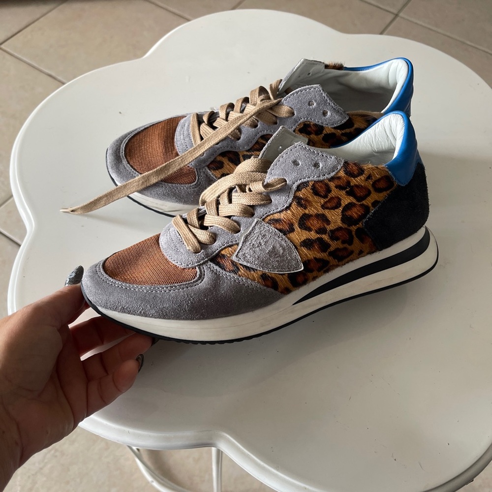 SNEAKER DONNA PHILIPPE MODEL ANIMALIER HAIRCALF/LEATHER SHOE